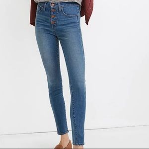 MADEWELL 10" High-Rise Skinny Jeans in Dewitt Wash